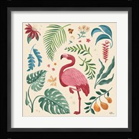 Jungle Love VI Cream Framed Print