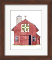 Life on the Farm Barn Element I Dark Red Fine Art Print