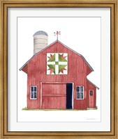 Life on the Farm Barn Element I Dark Red Fine Art Print