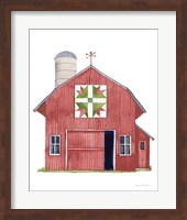 Life on the Farm Barn Element I Dark Red Fine Art Print