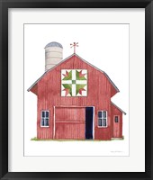 Life on the Farm Barn Element I Dark Red Fine Art Print