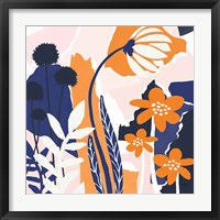 Happy Place Blue Framed Print