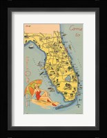 Florida Postcard VI Framed Print