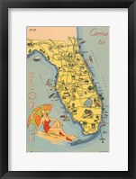Florida Postcard VI Framed Print