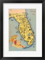 Florida Postcard VI Framed Print