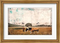 Vintage Grazing Cattle Fine Art Print