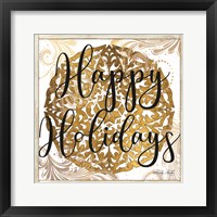 Happy Holidays Mandala II Fine Art Print