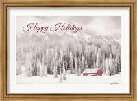 Rocky Mountains Snow Storm with Barn Fine Art Print