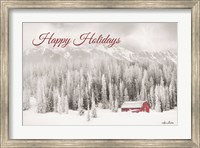 Rocky Mountains Snow Storm with Barn Fine Art Print