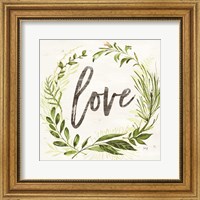 Love Greenery Wreath Fine Art Print