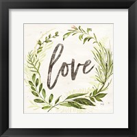 Love Greenery Wreath Fine Art Print