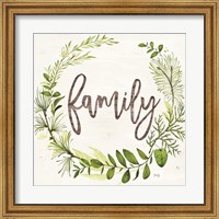 Family Greenery Wreath Fine Art Print
