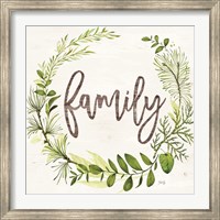 Family Greenery Wreath Fine Art Print