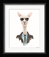Alpaca in Aviators Fine Art Print
