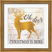 Oh Deer Christmas is Here Fine Art Print