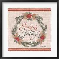 Season's Greetings Wreath Fine Art Print