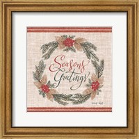 Season's Greetings Wreath Fine Art Print