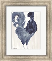 Green & Purple Rooster I Fine Art Print