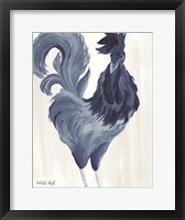 Green & Purple Rooster I Fine Art Print
