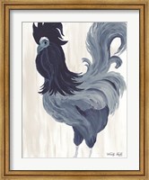 Green & Purple Rooster II Fine Art Print