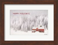 Snowy Forest Happy Holidays Fine Art Print