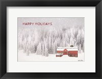 Snowy Forest Happy Holidays Fine Art Print