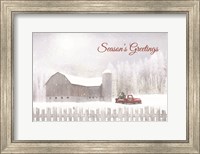 Season's Greetings with Truck Fine Art Print