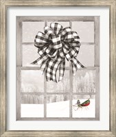 Christmas Sleigh with Bow Fine Art Print