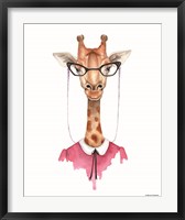 Giraffe in Glasses Fine Art Print