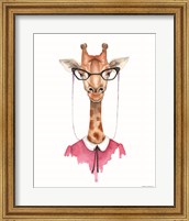 Giraffe in Glasses Fine Art Print