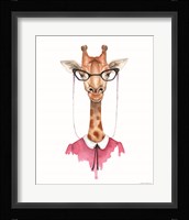Giraffe in Glasses Fine Art Print