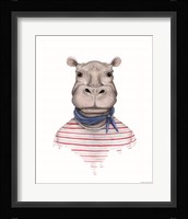 Hippo in Handkerchief Fine Art Print
