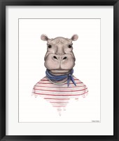 Hippo in Handkerchief Fine Art Print