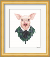 Pig in Plaid Fine Art Print