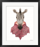 Zebra in a Zipup Fine Art Print