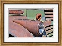 Headlight On Old Truck Detail In Sprague, Washington State Fine Art Print
