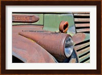 Headlight On Old Truck Detail In Sprague, Washington State Fine Art Print