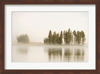 Morning Fog Along The Yellowstone River In Yellowstone National Park Fine Art Print