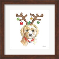 Holiday Paws VI on White Fine Art Print