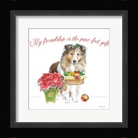 Holiday Paws III on White Fine Art Print