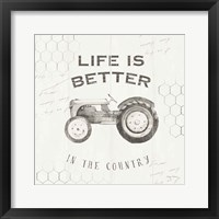 Life at Home II on Chicken Wire Background Framed Print