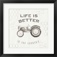 Life at Home II on Chicken Wire Background Framed Print
