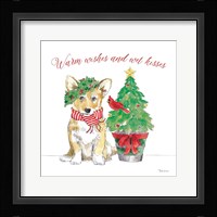 Holiday Paws V on White Fine Art Print