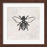 Bee Stamp BW Fine Art Print