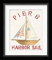 Floursack Nautical VII Red Framed Print