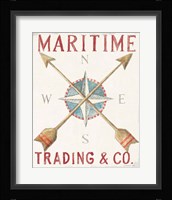 Floursack Nautical VI Red Framed Print