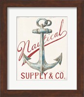 Floursack Nautical V Red Fine Art Print