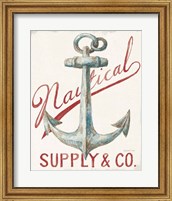 Floursack Nautical V Red Fine Art Print