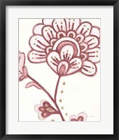 Flora Chinoiserie III Pink Framed Print