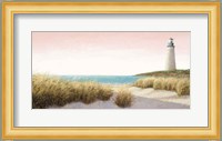 Lighthouse by the Sea Blush Fine Art Print